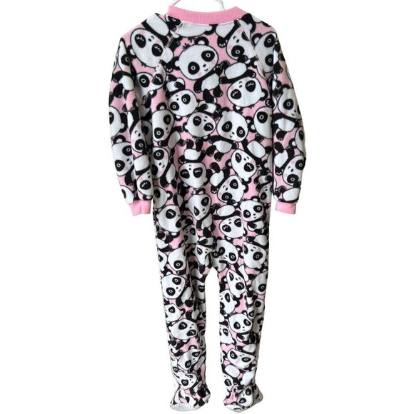 3/$15 The Children Place Girls Panda Fleece One Piece Pajamas - Picture 3 of 4